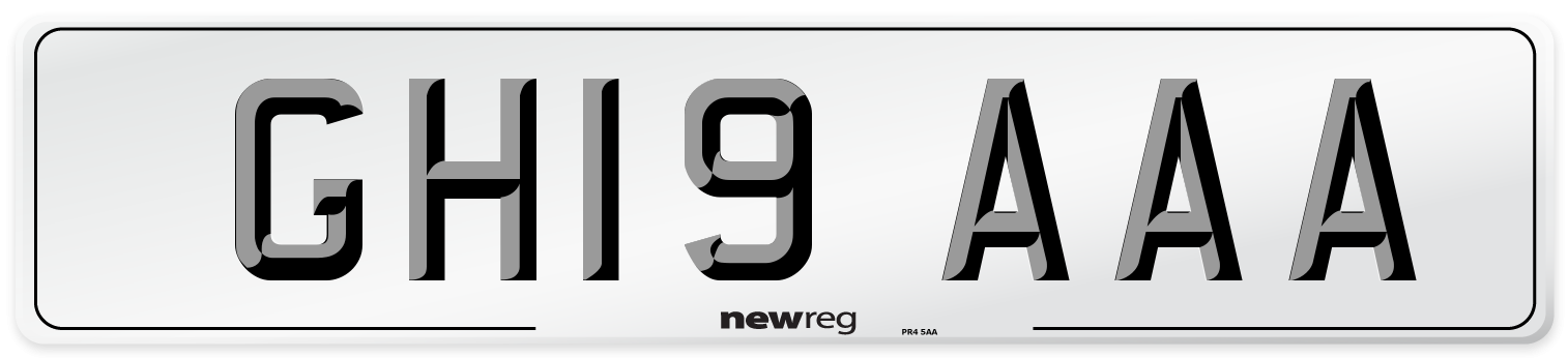 GH19 AAA Number Plate from New Reg